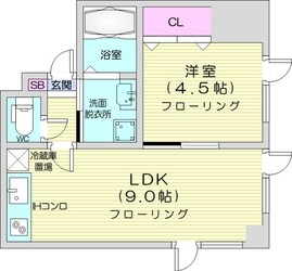 グリュックス・クレー麻生の物件間取画像